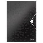 Teczka z gumką PP 15mm LEITZ WOW czarna /45990095/