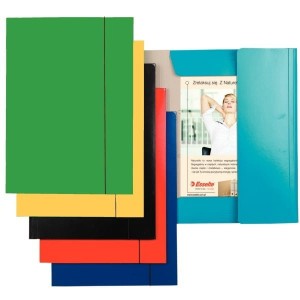 Teczka lakierowana z gumką, A4, zielony /13437/