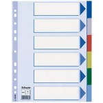 Przekładki plastikowe z PP A4 Esselte, 6 kart