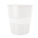 Kosz na śmieci 15L LEITZ WOW perłowy biały