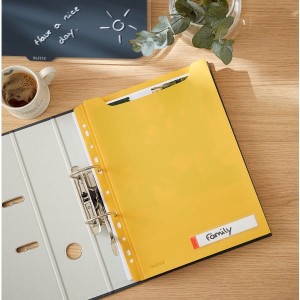 Koszulka zawieszkowa A4 poszerzana LEITZ COSY z kieszonką na etykietę żółta ciepła 3szt. /46680019/