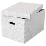 Pudełko ozdobne tektura z recyklingu ESSELTE 355x305x510mm białe 3szt./628286/