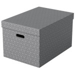 Pudełko ozdobne tektura z recyklingu ESSELTE 355x305x510mm szare 3szt./628287/